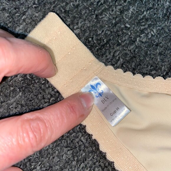 38H*DLV*Lacy Blue-Green/Beige Balconette Lightly Lined Bra - Picture 7 of 8